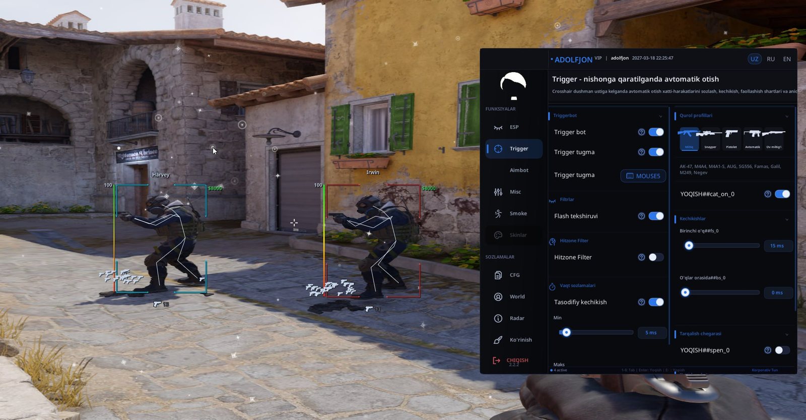 VIP: исправлены wallhack и триггербот