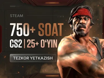 🔥 750+ soat | 25+ o‘yin | 🎮 Steam akkaunt